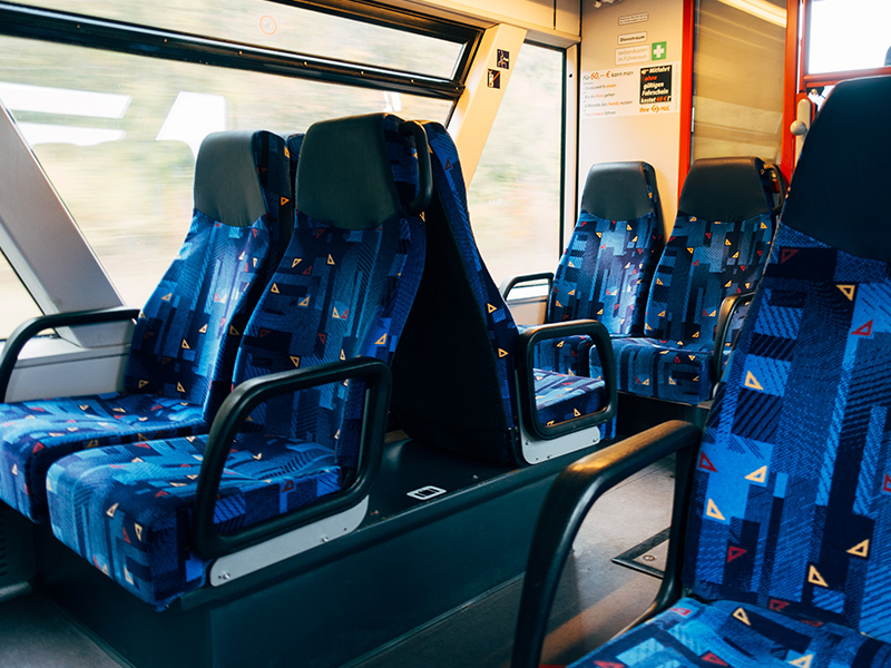Premium seats in a coach bus