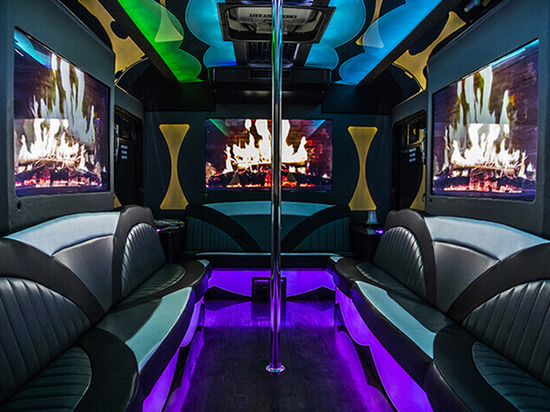 Formidable features in a party bus