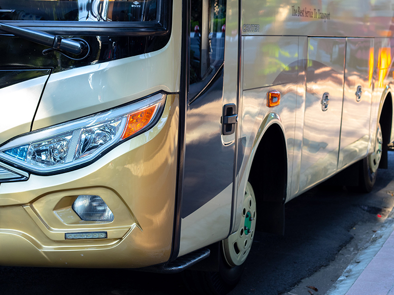 exterior charter bus